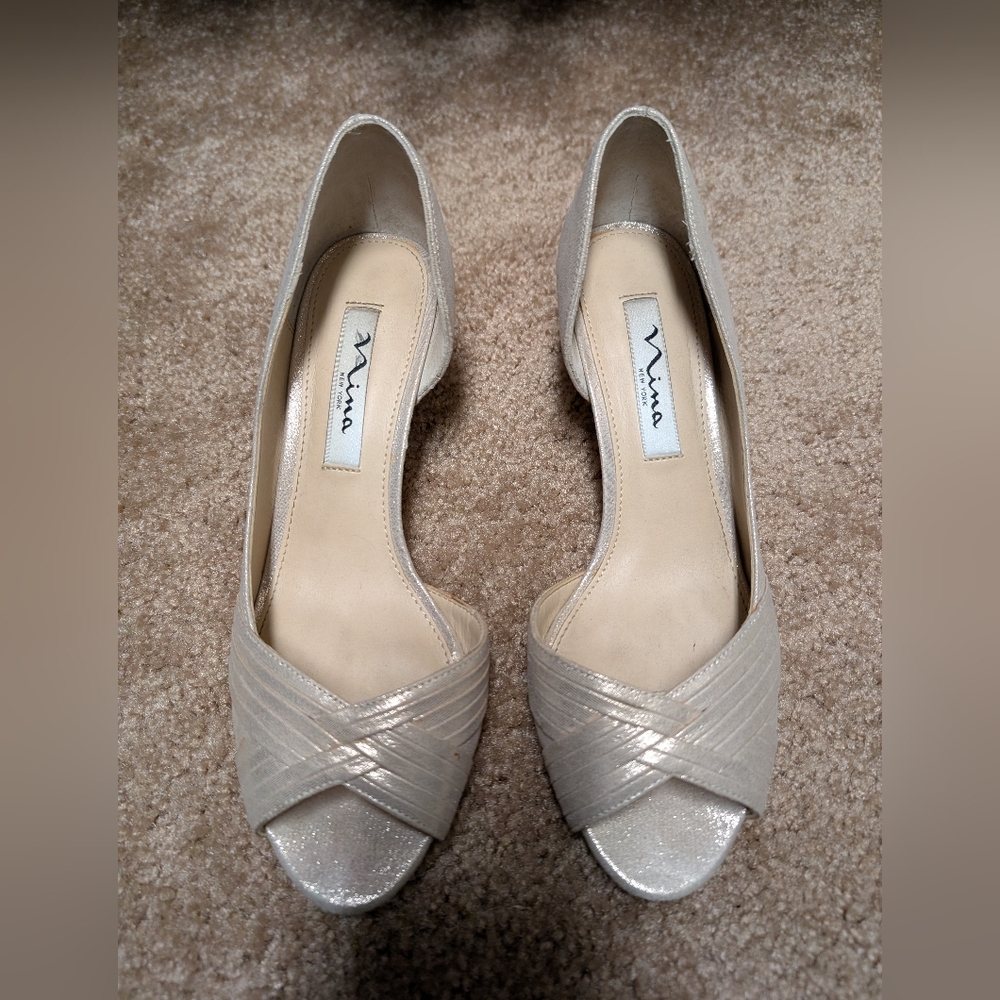 Nina Women's Elegant Gold Heels
